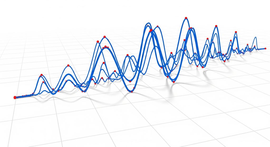 squiggly line that passes through every single data point perfectly, including the outliers