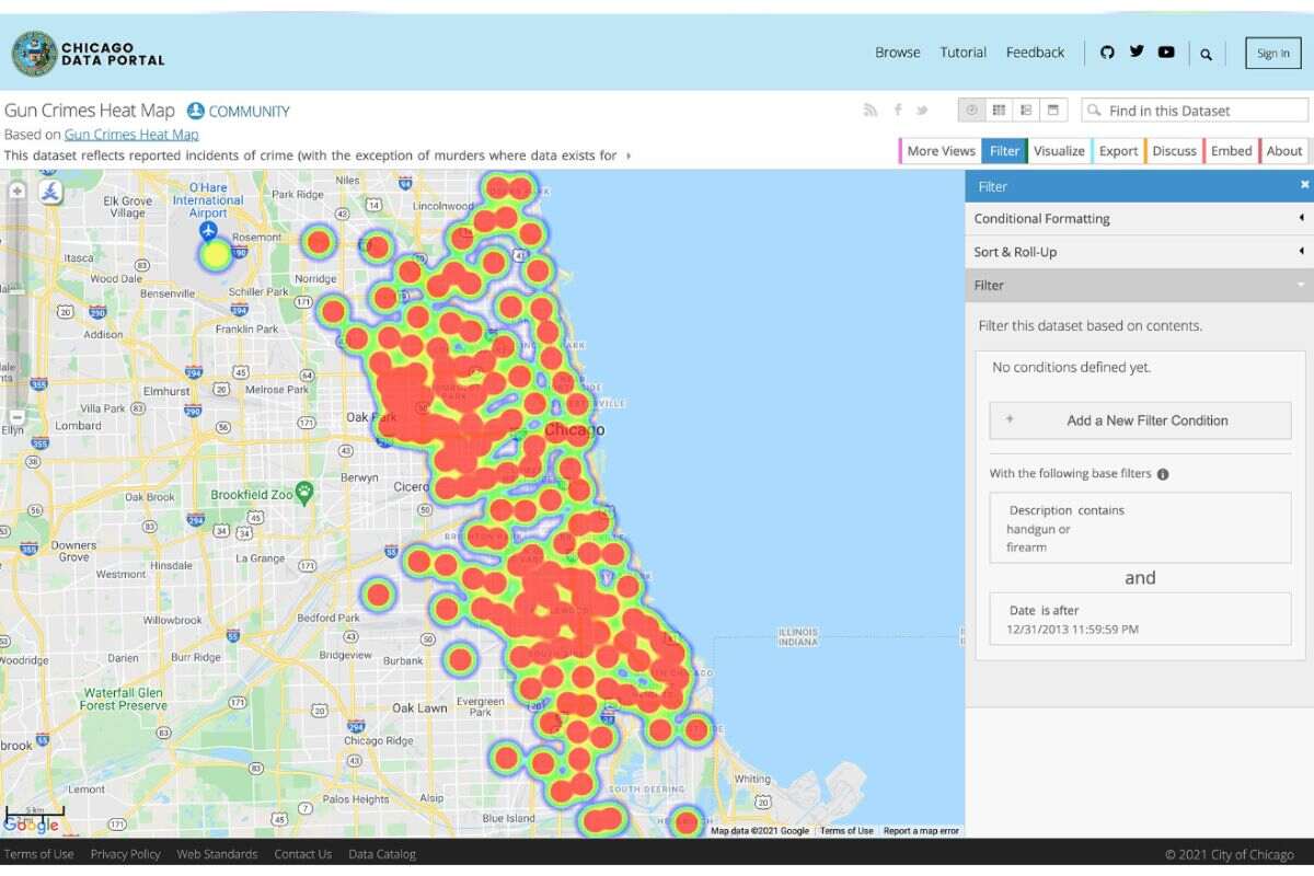 map of chicago crime hotspots