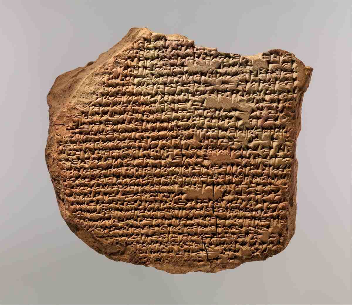Cuneiform on clay tablet